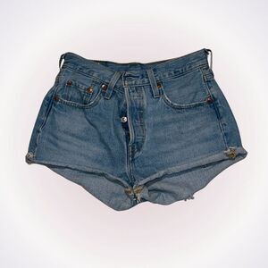 Levi’s high waist cut off denim shorts | Sz 25